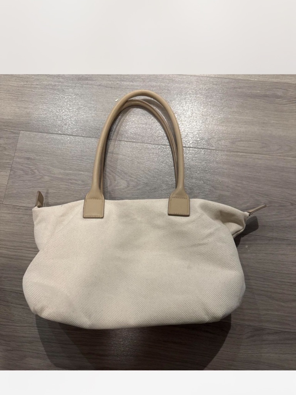 Universal Thread Cream Tote with Tan Handles